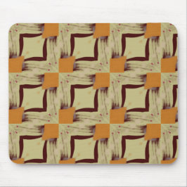 Beige Modern geometric design mouse pad