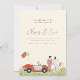 Beige Modern O Convite De Casamento