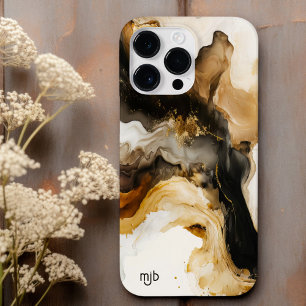 Beige neutro e lavagem ao Abstrato Dourada