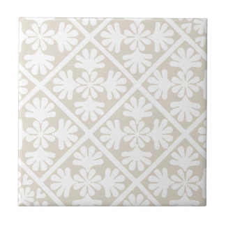 Beige Neutro Escandinavo Oak Folha Floral Diamante