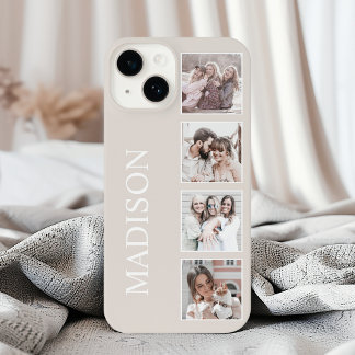 Beige Personalizado de Colagem de Fotos Personaliz