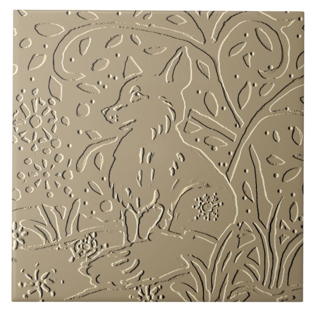 Beige Tan Fox Emboscada Foliage Winter (Frente)