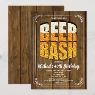 Beija de abelha, convite de aniversário, madeira 