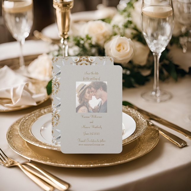 Beija-flor Branco Save The Date (Criador carregado)