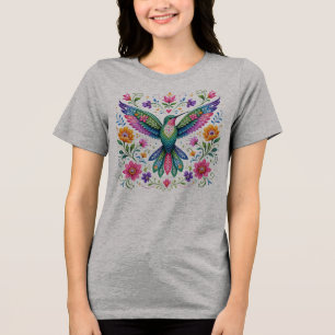 Beija-flor Colorido de Arte Folclórica