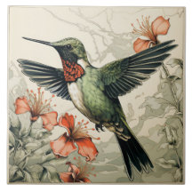 Beija-flor-de-garganta-rubí em voo