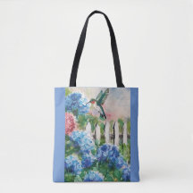 beija-flor e flores Tote Bags