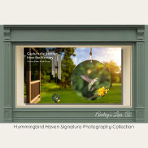 Beija-flor & Foto Personalizada Floral