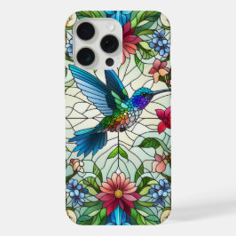 Beija-flor gracioso com efeito de vitral