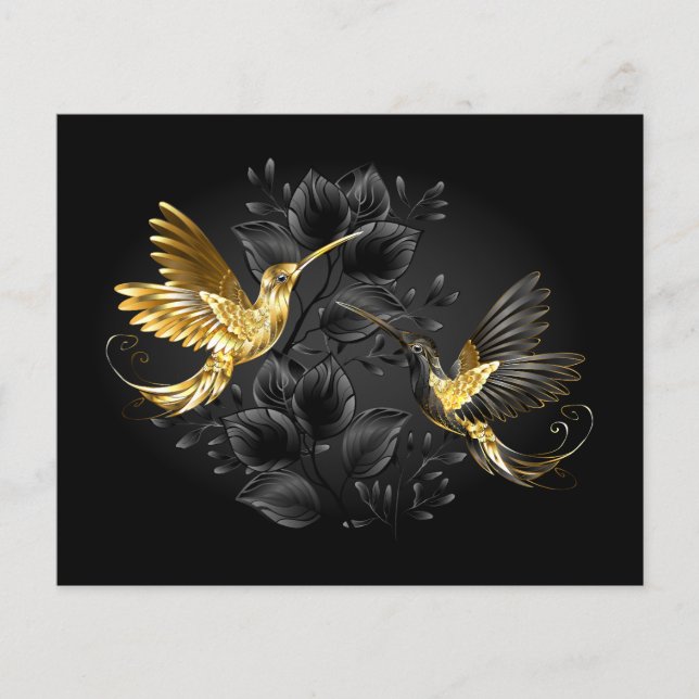 Beija-flor preto e dourado (Frente)