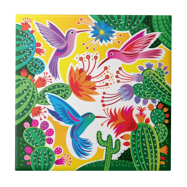 Beija-flores e Cactos Floridos (Frente)