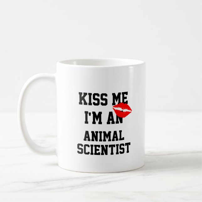 Beija-Me Sou Uma Caneca De Cientista Animal (Esquerda)