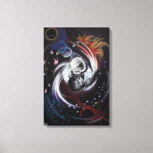 Beijando canvas surreais da arte do amor do casal