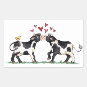 Beijando vacas - etiquetas