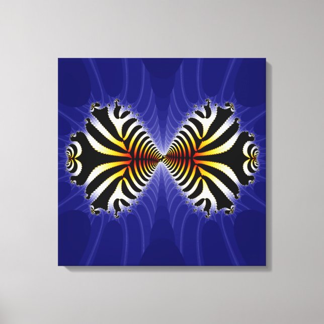 Beijar Abstrato de Peixe Zebra na Canvas (Frente)