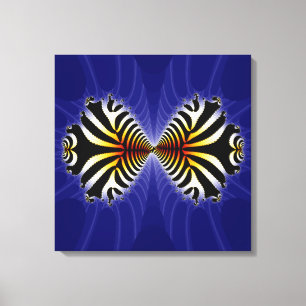 Beijar Abstrato de Peixe Zebra na Canvas