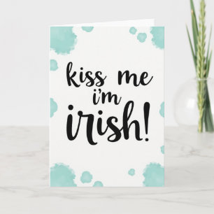 Beije-Me Cartão de Diversão Irlandês