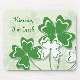 Beije-me, mim são irlandês Mousepad