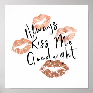 Beije-me sempre Goodnight com poster dos beijos