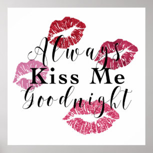 Beije-me sempre Goodnight com poster dos beijos