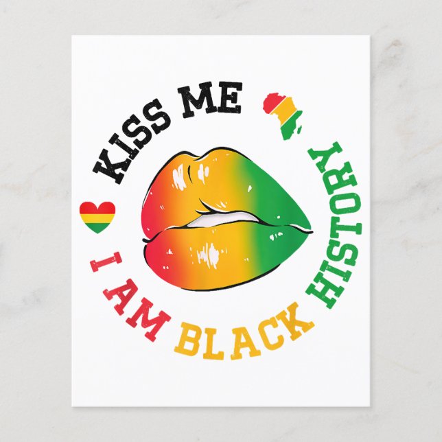 Beije-Me Sou História Negra Mês Afro-Americano (Frente)