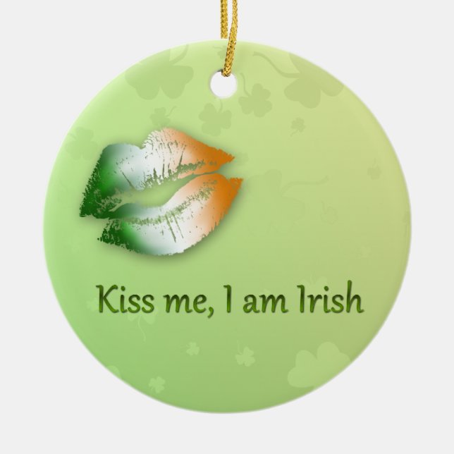 Beije-me Sou Irlandês - Ornamento (Frente)
