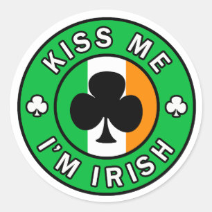 Beije-me Sou o adesivo irlandês