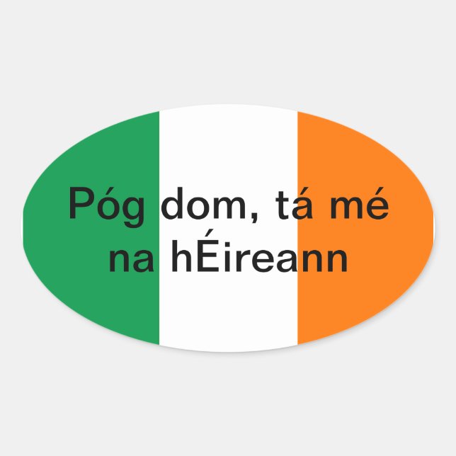 Beije-me, sou o adesivo irlandês (Frente)