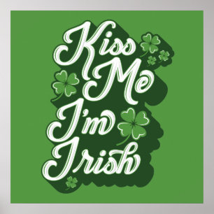 Beije-me, sou Poster irlandês 24x24
