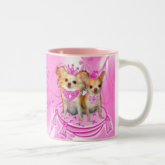 Beije minha princesa Chihuahua Caneca da tiara