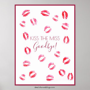 Beije o Jogo da Miss   Poster de papel