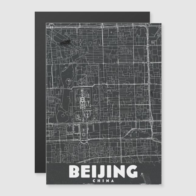 Beijing China Vintage Travel Map (Frente/Verso)
