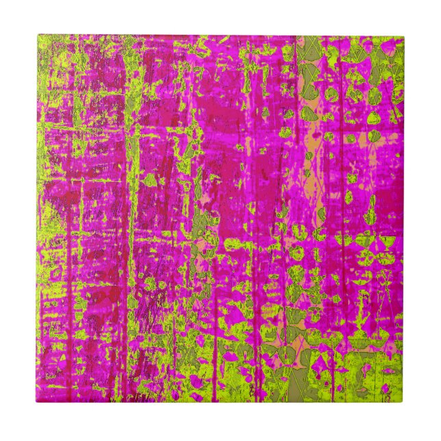 Beijo Chartreuse Rosa e Verde Abstrato (Frente)