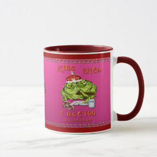 Beijo com caneca do cuidado