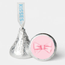 Beijo de Chocolate com Laço Rosa