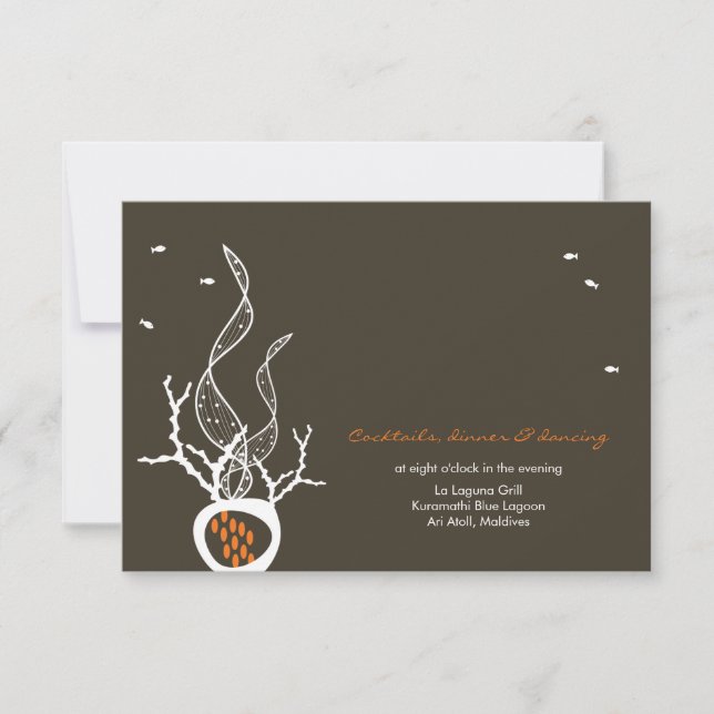 Beijo de Peixes Coral Praia Caprichoso Convite de  (Frente)