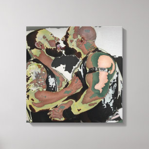 Beijo de Urso na Canvas Dupla (Flashback de 60 ano