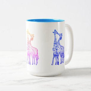 Beijo dos girafas que tira a caneca do Dois-Tom de