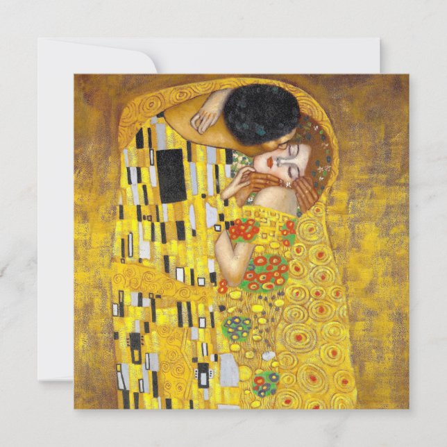 Beijo - Gustav Klimt - Cartão de Saudação Plano (Frente)