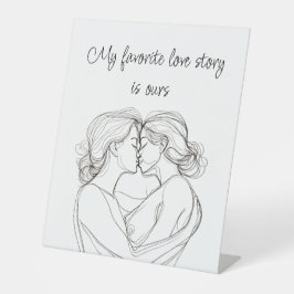 Beijo Lésbico Elegante Minimalista