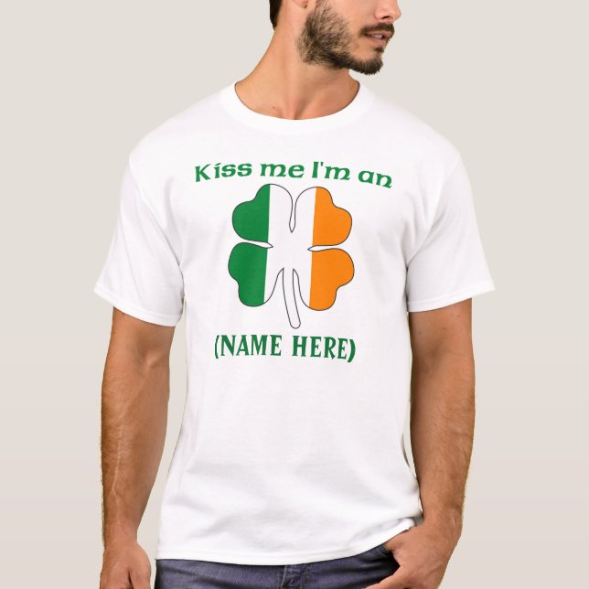 Beijo Personalizado Eu sou a camiseta Irlandesa (Frente)