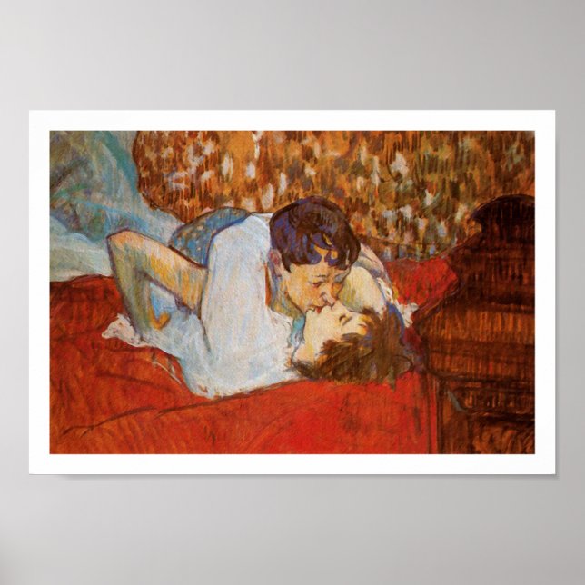 Beijo - Poster de Arte - Henri de Toulouse-Lautrec (Frente)