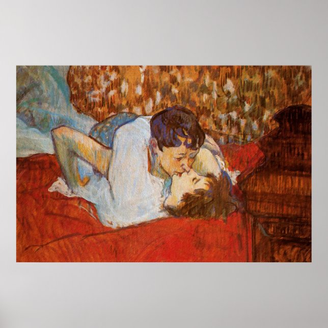 Beijo - Poster de Henri de Toulouse-Lautrec (Frente)