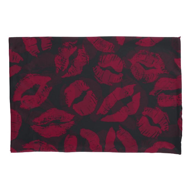 Beijos Lipstick: impressões vermelhas escuras (Frente)