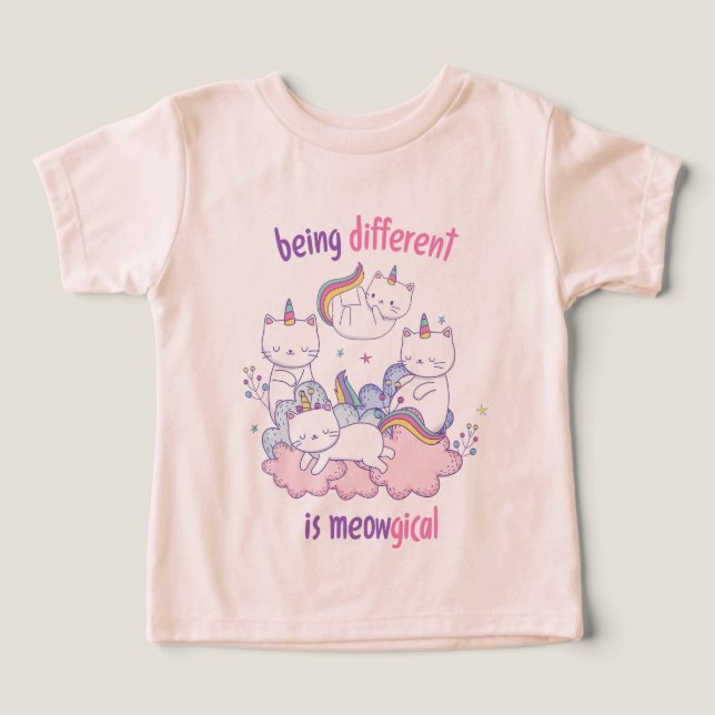 Being different is meowgical Funny unicorn cat (Design frontal)