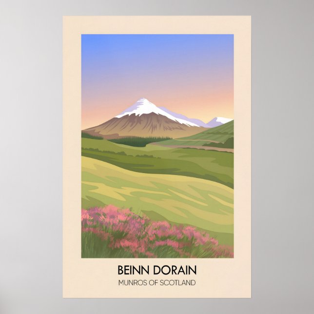 Beinn Dorain Munros of Scotland Poster (Frente)