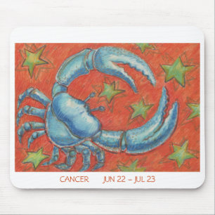 Beira do branco do mousepad do cancer do zodíaco