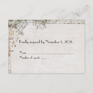 beira floral RSVP do vintage