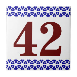 Beira octogonal do azulejo do número