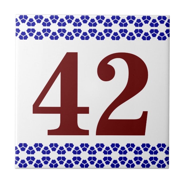 Beira octogonal do azulejo do número (Frente)